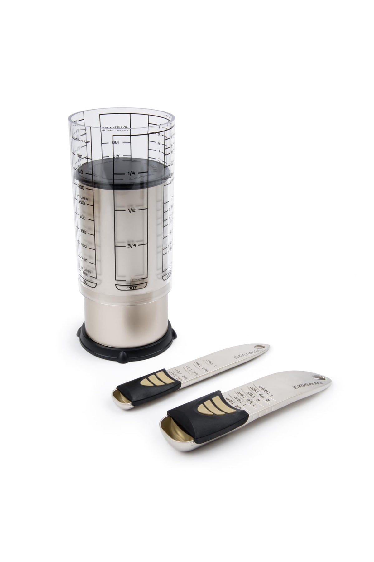KitchenArt 2 Cup Pro Essentials Gift Set, 6.5x6.5x7", 3-Piece Set