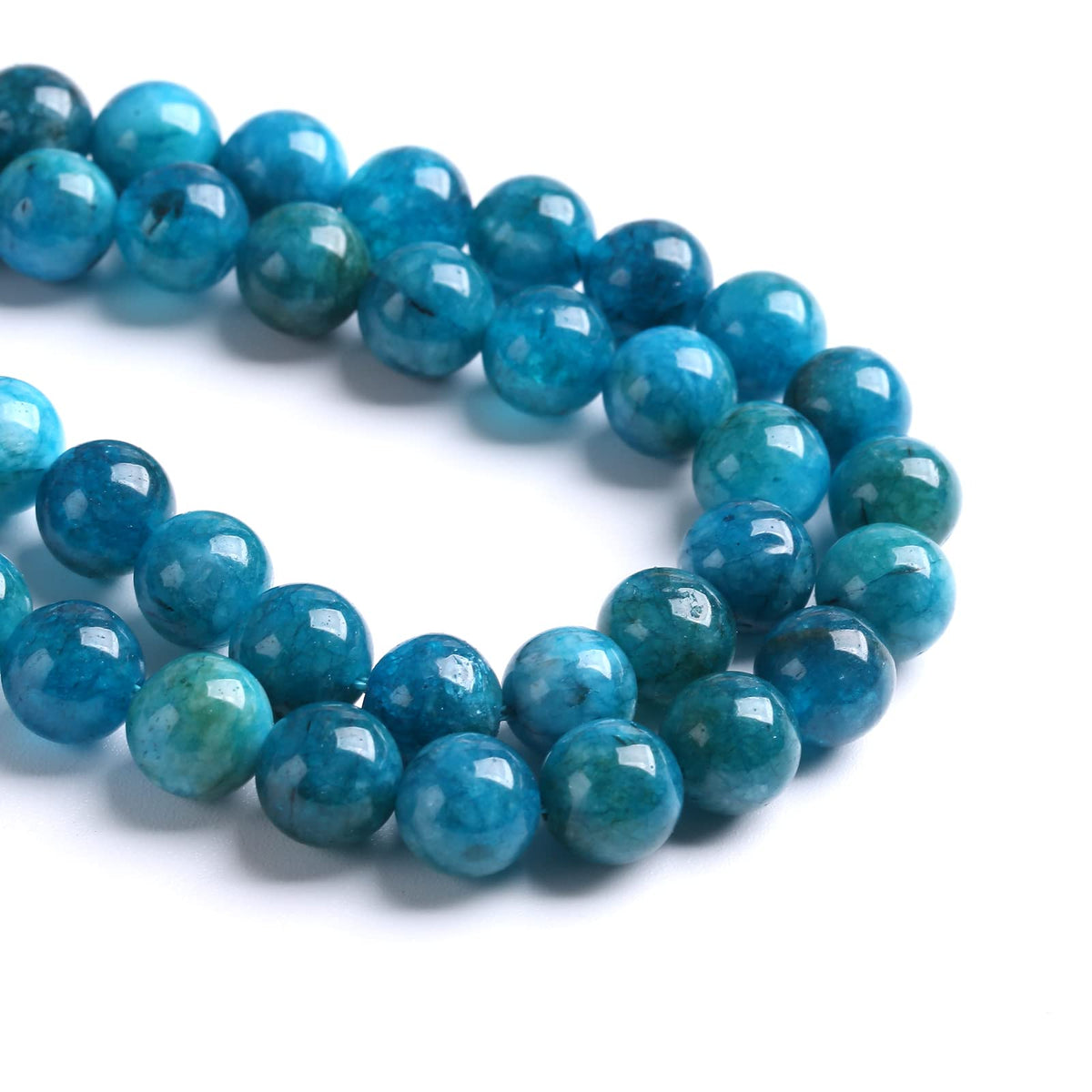 6MM 60PCS Blue Apatite Spacer Loose Beads for Jewelry Making DIY Bracelet Necklace