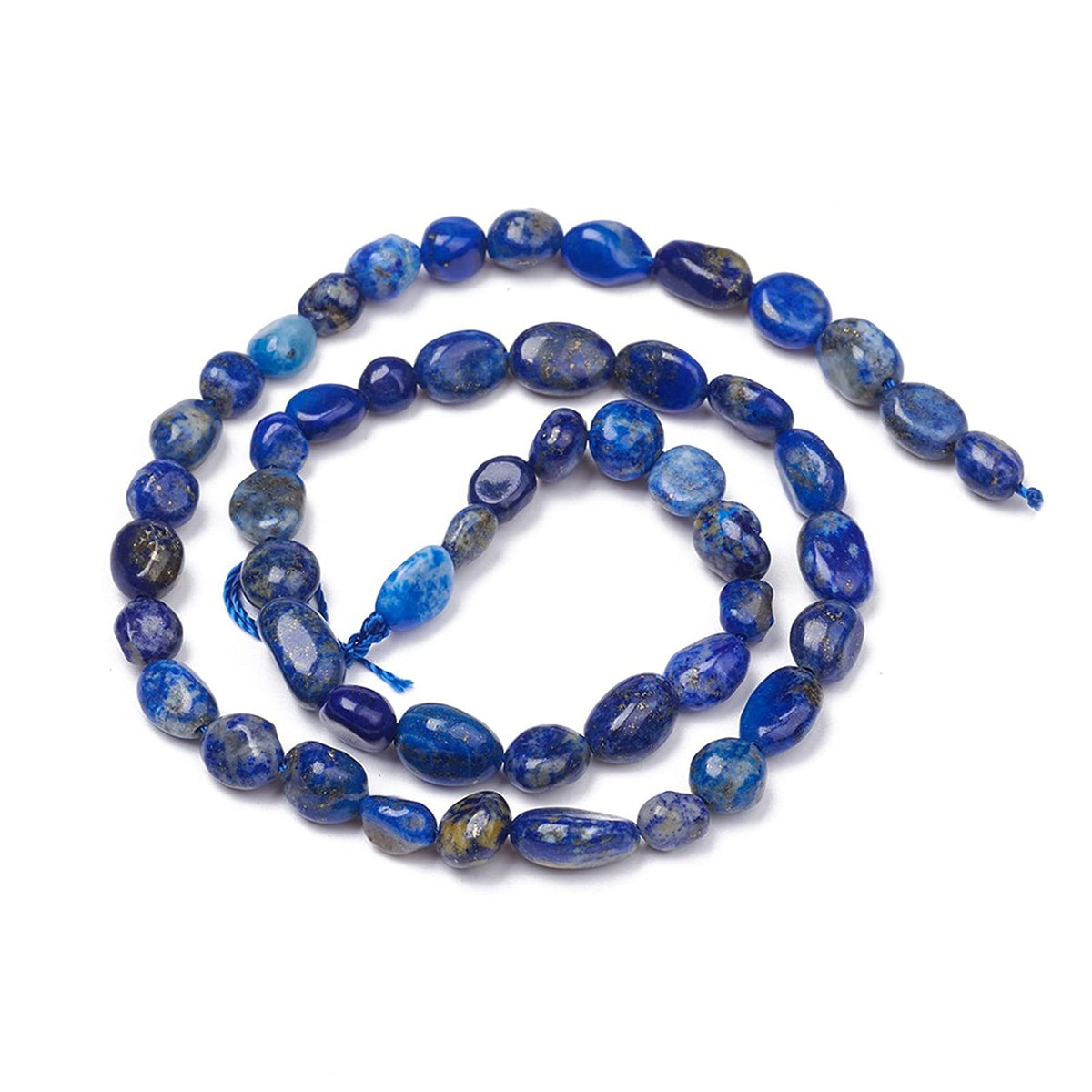 Fashewelry 60Pcs Irregular Natural Lapis Lazuli Beads Nugget Tumbled Chakra Gemstone Beads Crystal Healing Drilled Loose Beads 5-10x4-5mm for Earring Bracelet Necklace Jewelry Making