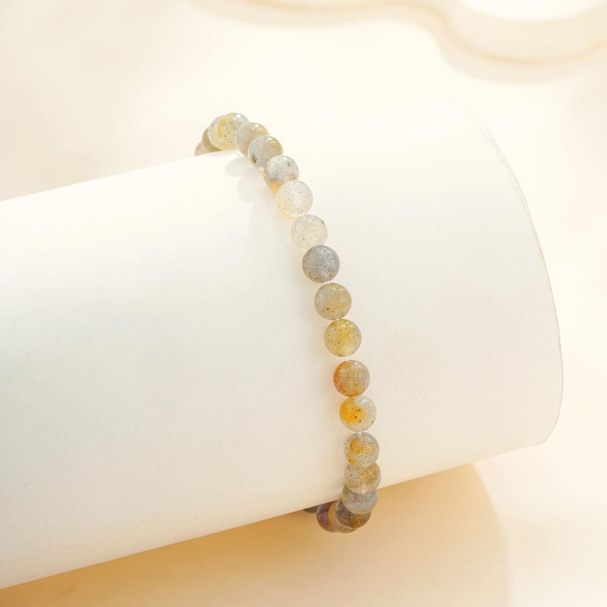 Treasure Bender Calming Anxiety Protection Bracelets for Women Men, Natural Healing Stone Anxiety Relief Bracelet Stretch Bracelets Jewelry Gifts for Women Men (Moonstone)