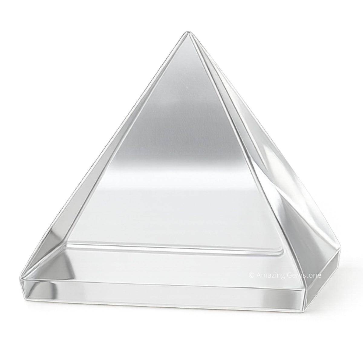 Amazing Gemstone Premium Clear Quartz Pyramid Crystal Healing Stones - 1" Great Pyramid Figurine of Natural Stone Pyramid for Meditation, Reiki, Chakra Balancing and Crystal Pyramids Grid