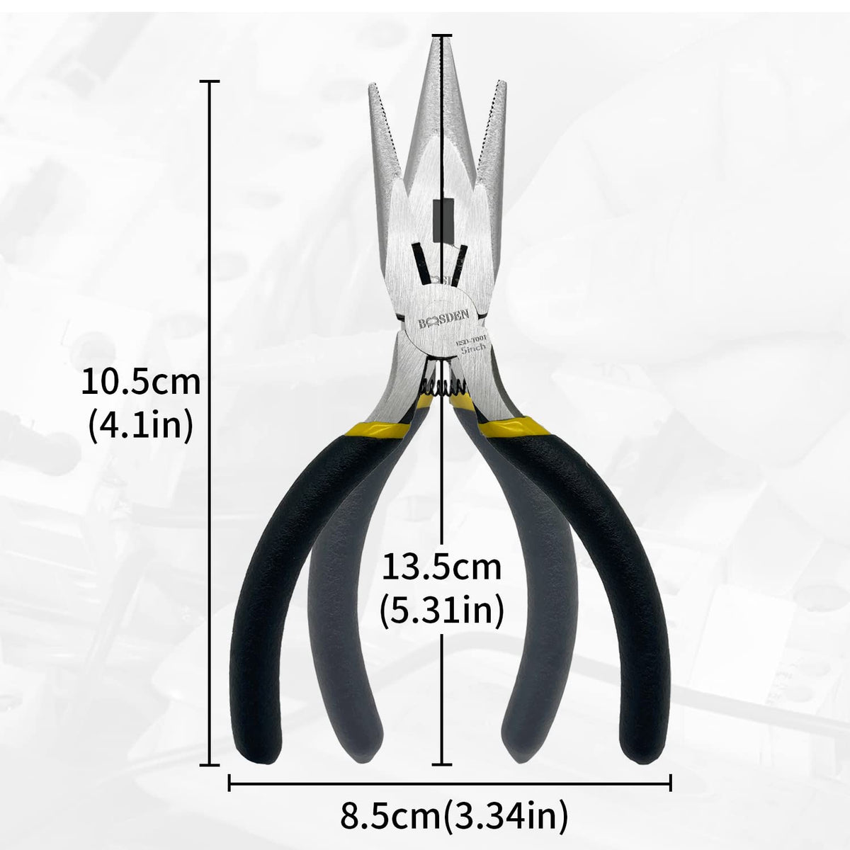 BOOSDEN 5 Pack Mini Precision Pliers Set, Small Needle Nose Pliers with Wire Cutter, Black