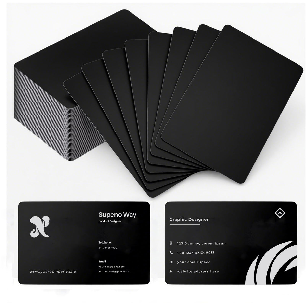 0.8mm Blanks Metal Business Card for Laser Engraving, Premium Aluminum Sheet Multipurpose DIY Gift Metal Cards Black 86 X 54 mm, 26pcs (26)
