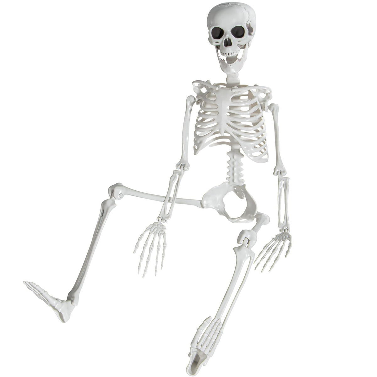 SUNREEK 3 ft Skeletons for Halloween, 36 inch Life Size Skeleton with Full Body Posable Joints, Halloween Plastic Skeleton for Outdoor Yard Patio Lawn Garden Haunted House Spooky Scene Decor (1)