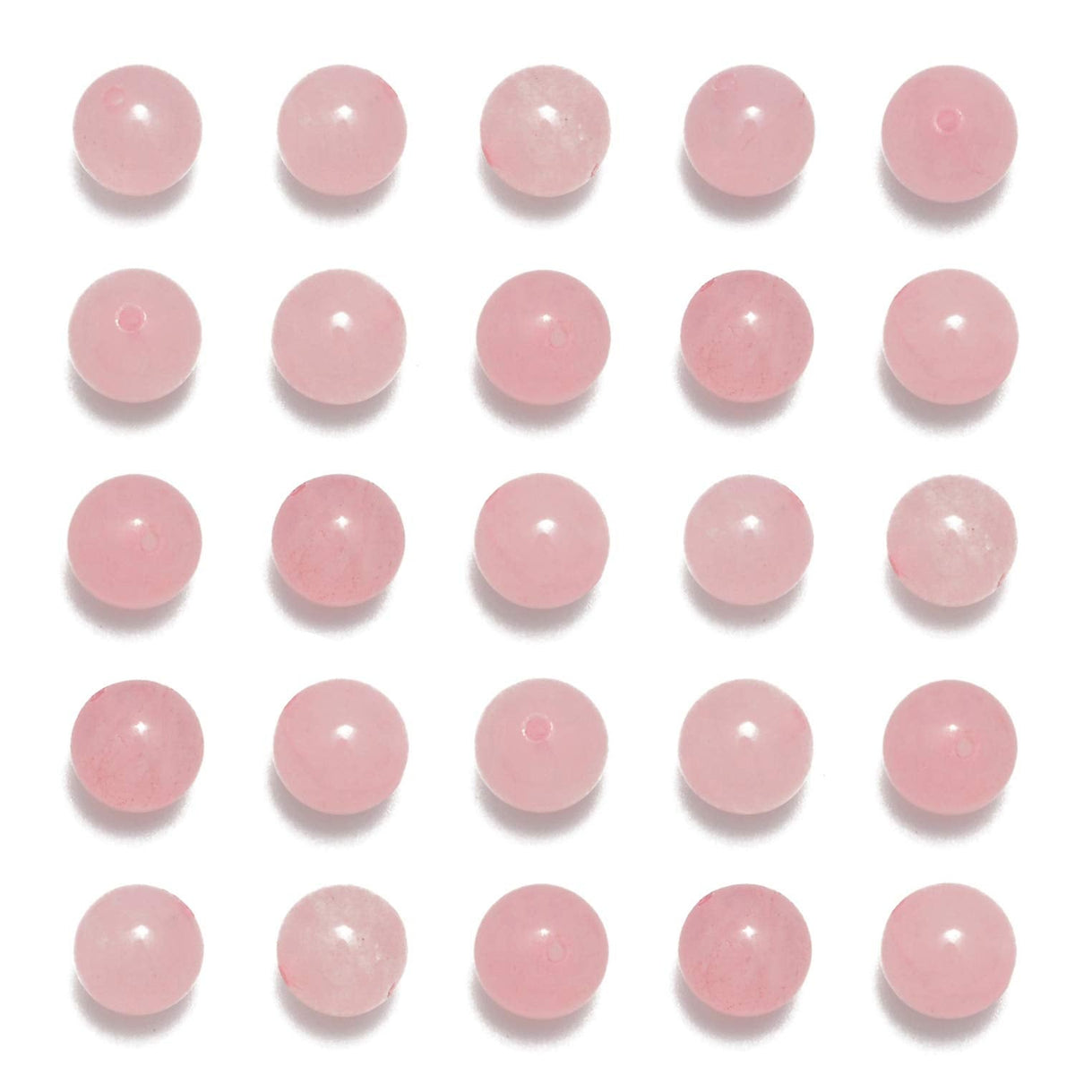 NCB 200pcs 4mm Rose Quartz Loose Beads for Jewelry Making, Natural Semi Precious Beads Round Smooth Gemstones Spacer Beads Charms for Necklaces Bracelets (Rose Quartz, 4mm 200Beads)