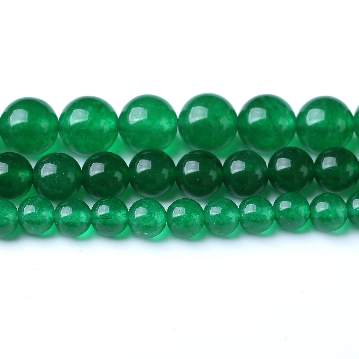 60PCS 6MM Natural Green Jade Stone Beads Energy Healing Beads for DIY Jewelry Bracelet Necklace Making for Jewelry Making15Inch