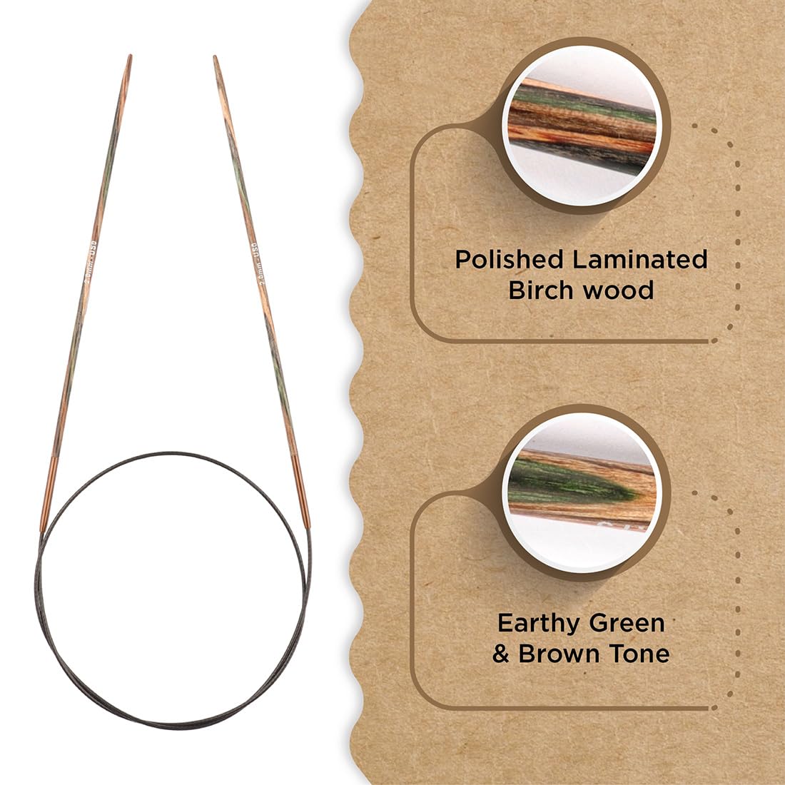 Knitter’s Pride Terra Fixed Circular Needles 32"" (80cm) – US Size 0 (2mm)