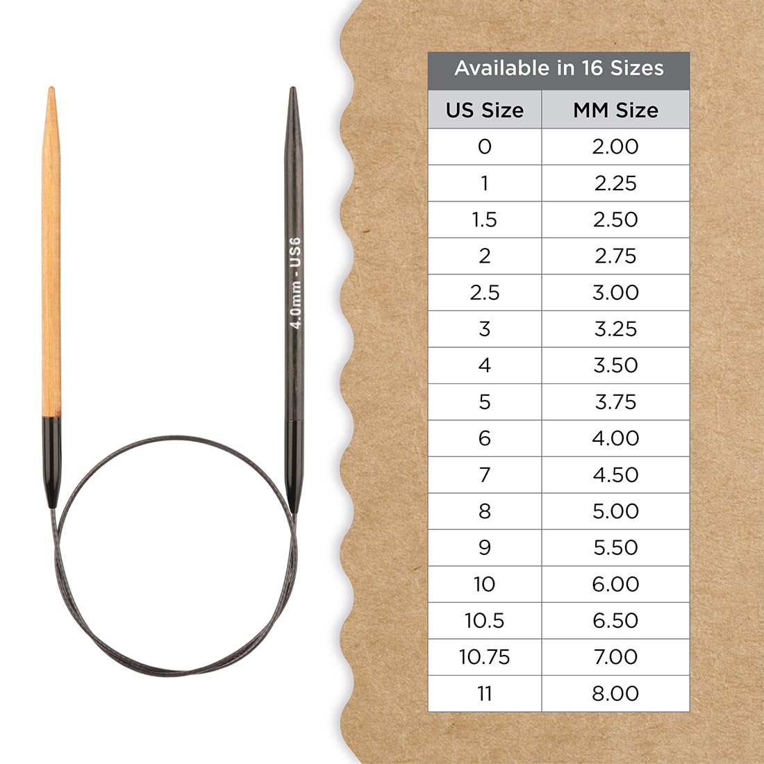 Knitter’s Pride Day & Nite Fixed Circular Needles 16"" (40cm) – US Size 6 (4mm)