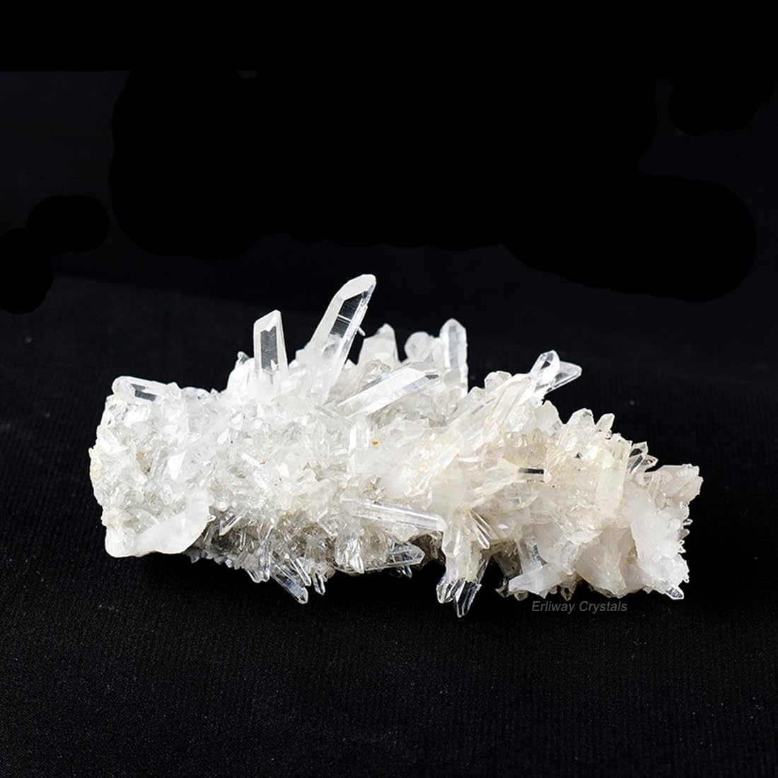 Erliway Natural Clear Quartz Crystal Cluster, Clear Quartz April Birthstone, Raw Gemstone Specimen for Birthday Gift Reiki Healing Meditation Home Decor (0.08-0.13lb)