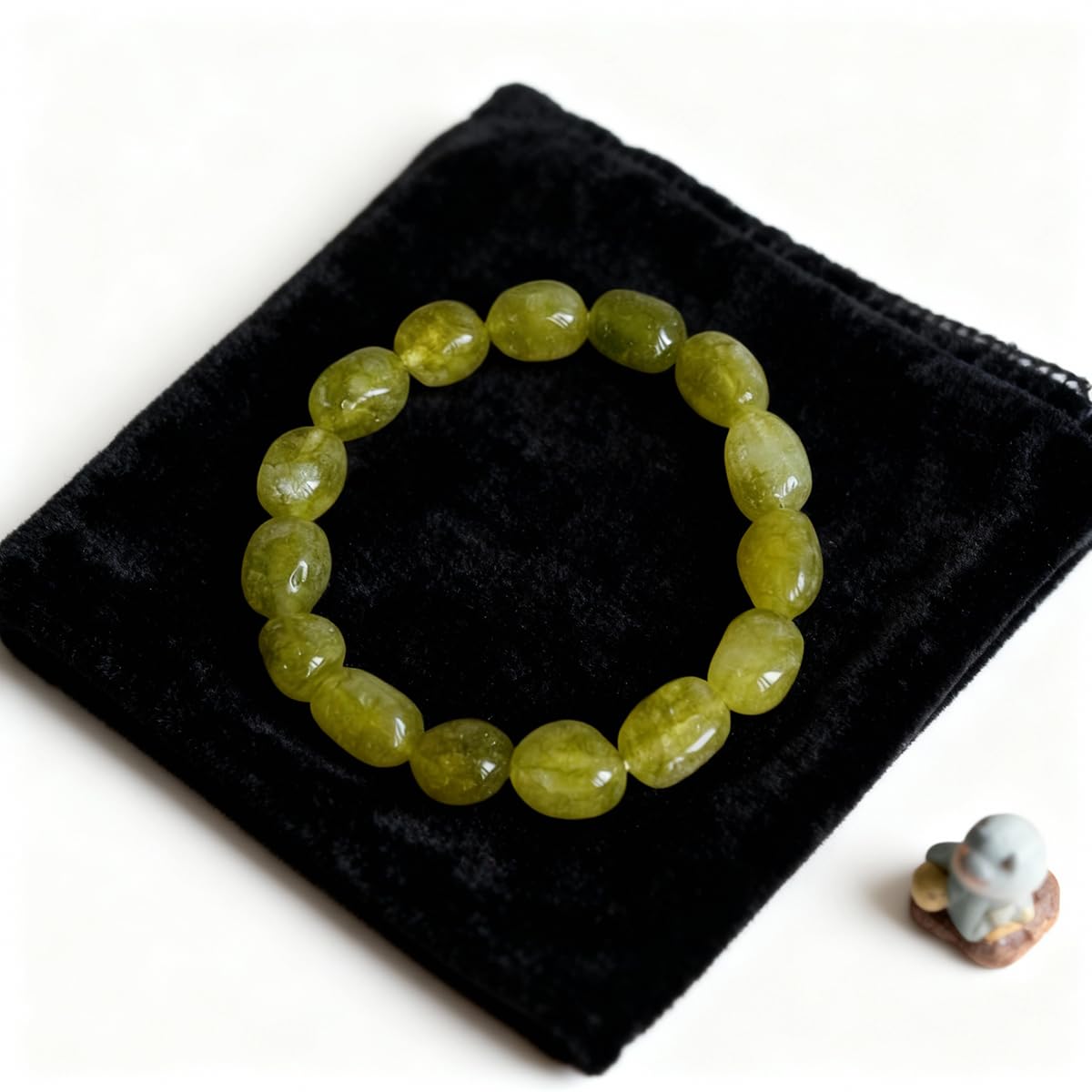 APMUTSS Natural Crystal Beaded Bracelet for Women, Genuine Gemstone Stretch Bracelet 8–10mm Irregular Stone Beads, Colorful Healing Crystal Jewelry for Everyday Wear and Gift