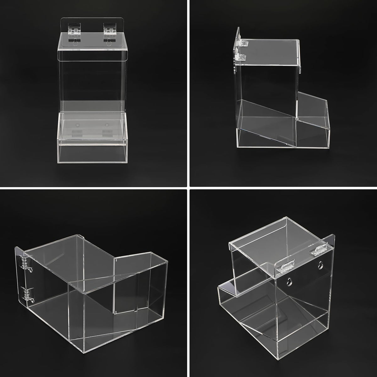 Sumnacon Acrylic Dispenser-Countertop Storage Container for Candy Shoe Covers Golves Hairnets Earplugs,Clear Laundry Pod Dispenser with Lids,Functional Wall Storage Dispenser for Laundry Room Pantry
