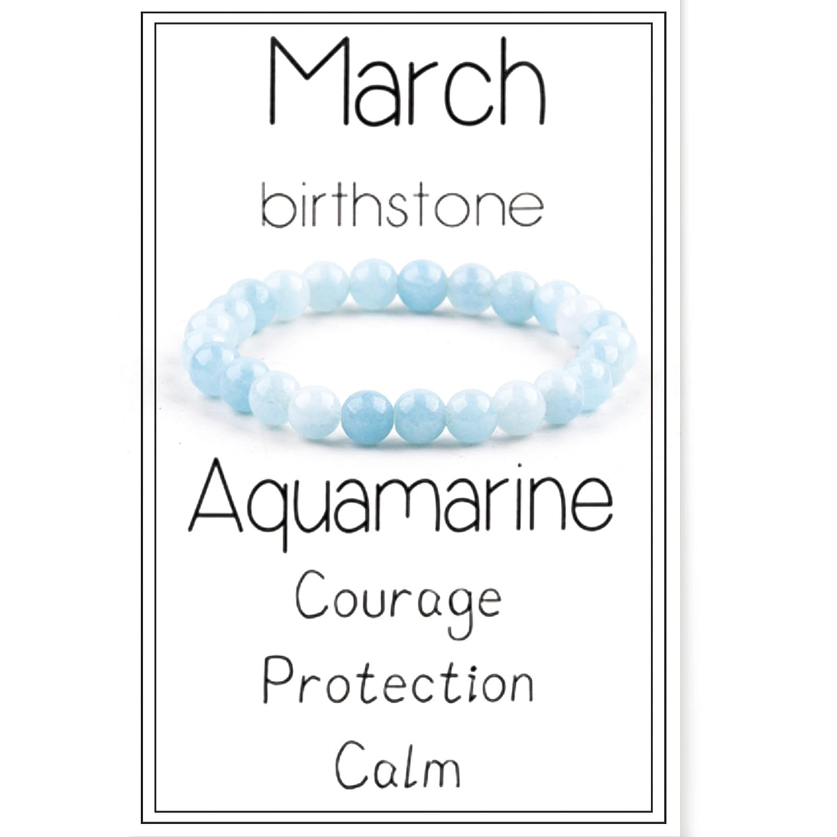 Birthstone Crystal Beads Bracelets Healing Crystal Zodiac Bracelet for Women Natural Stone Chakra Anxiety Relief Zodiac Beaded Bracelets for Birthday Gifts Horoscope Jewelry-March