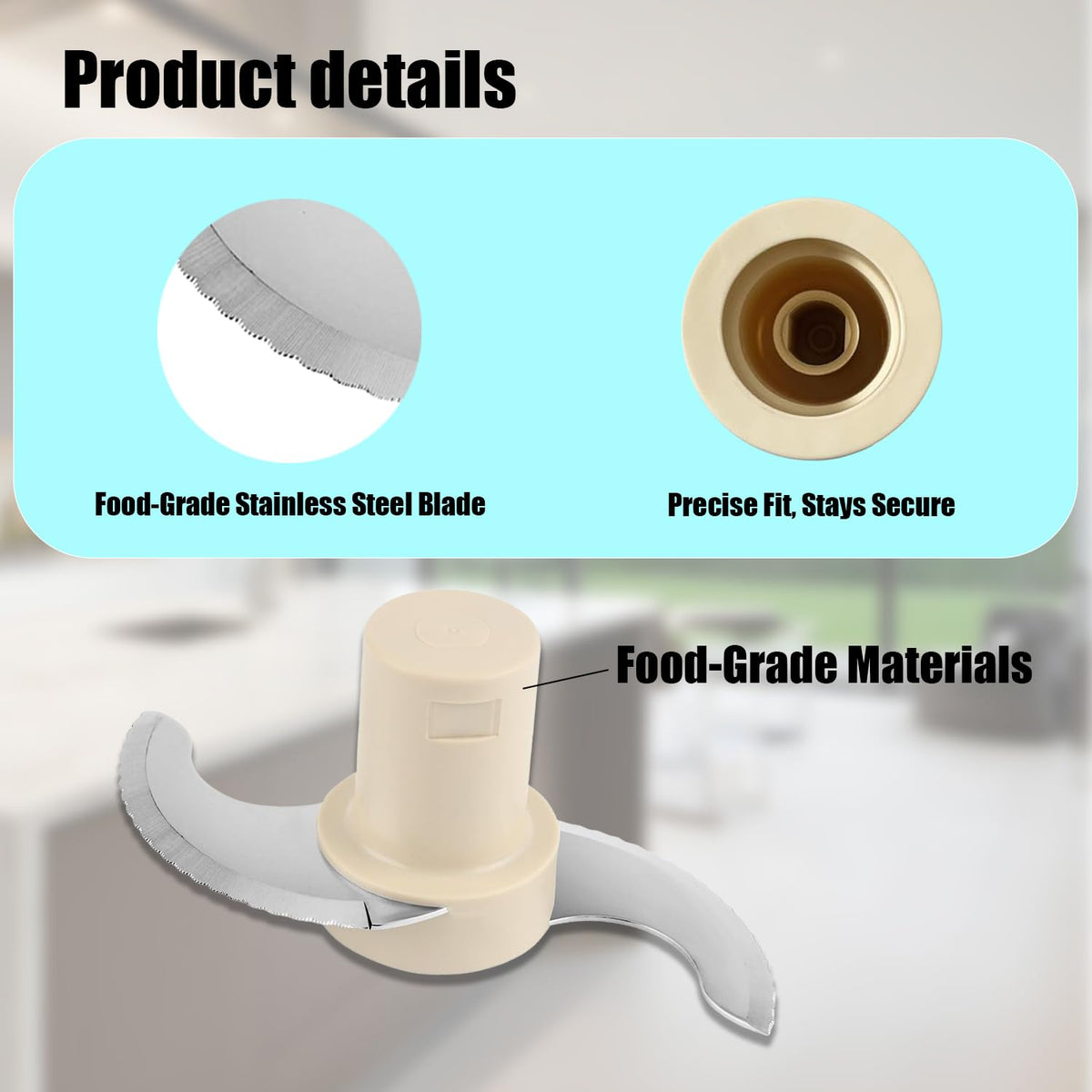 Replacement Blade for Cuisinart 14 Cup Food Processor - DLC-001TXB-CSR Stainless Steel Chopping Blade Compatible with DLC-2014, DFP-14BCNY, DFP-14BCN, DFP-14BWN Models