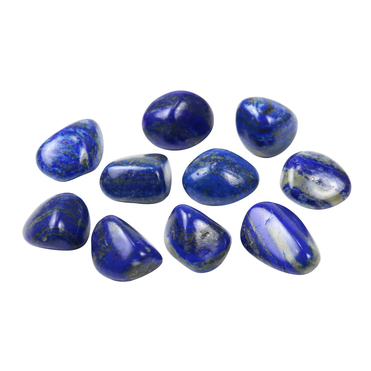 Tumbled Polished Natural Lapis Lazuli Stone, Crystals and Healing Stones Quartz Bulk for Wicca, Reiki, Healing Energy, Chakra Stones, Witchcraft Supplies(10Pcs)