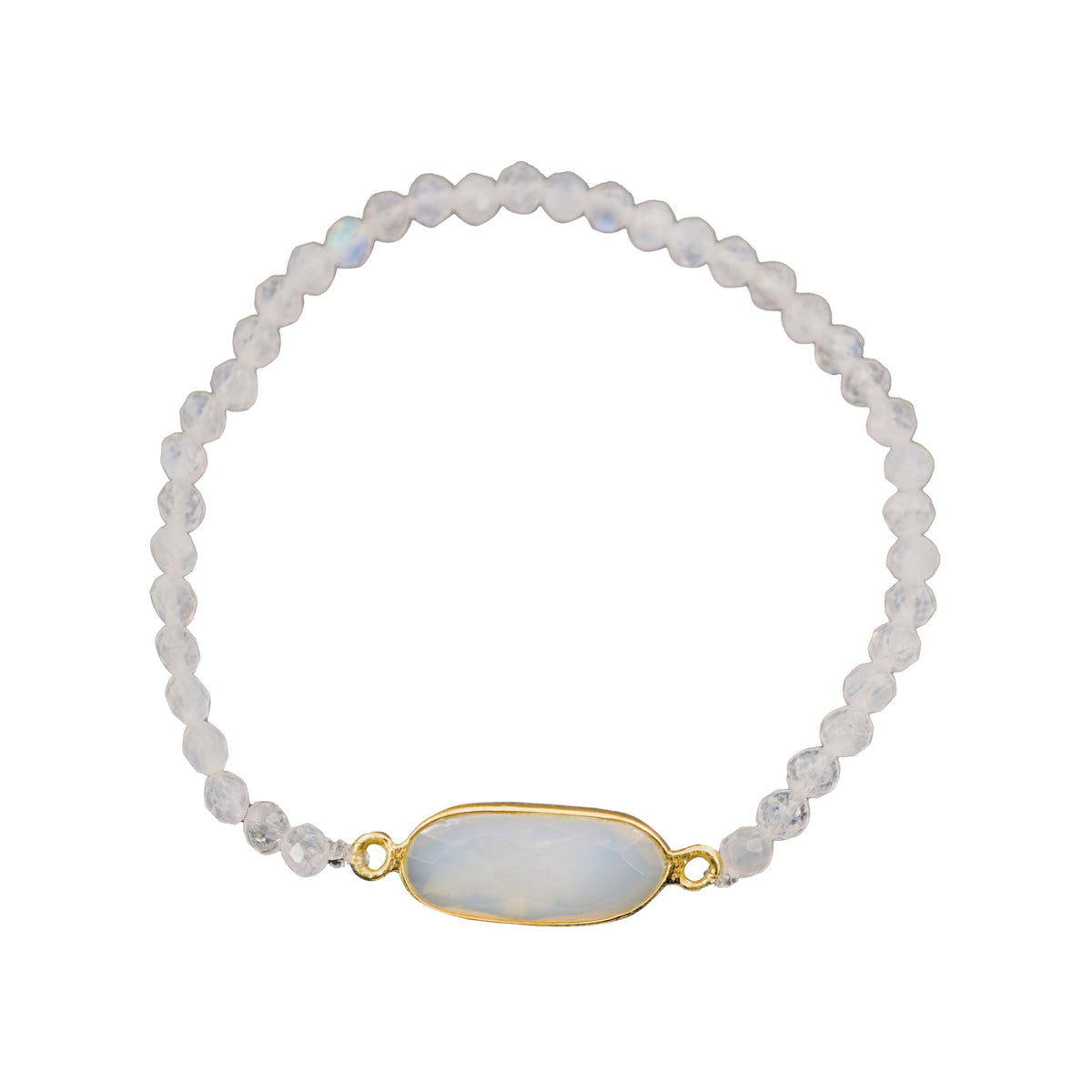 Moonstone Bracelet Birthday Gift for Girls, Toddler Bracelet with Certified 925 Sterling Silver 18K Gold Vermeil Moonstone Crystal Charm
