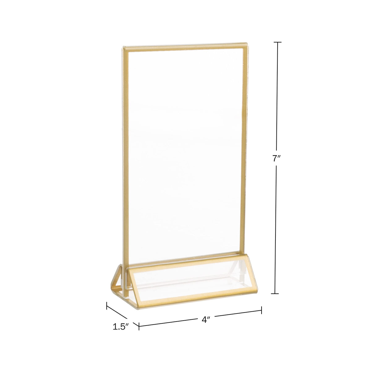 4x6 Picture Frames 6-Pack - Floating Frame Set for Table Numbers, Wedding Signs, Photos, or Table Decor by Great Northern Popcorn (Gold)