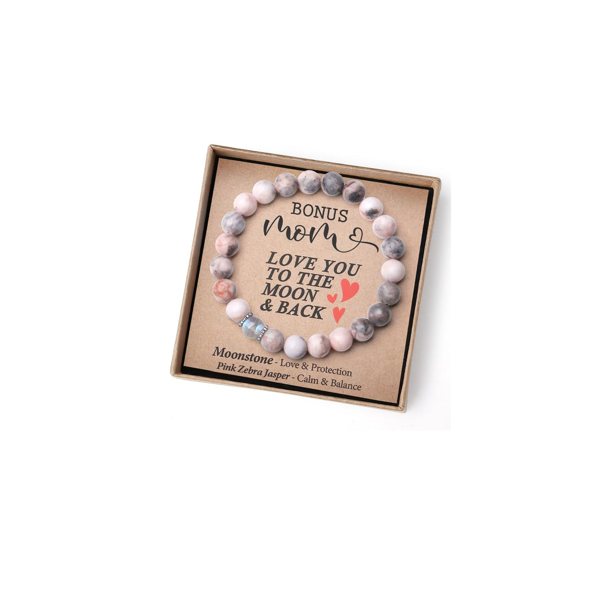 THEMEROL Bonus Mom Gifts Step Mom Mothers Day Gifts Bracelets for Women Moms Birthday Gift for Moms Who Have Everything Personalized Presents Christmas Valentines Day