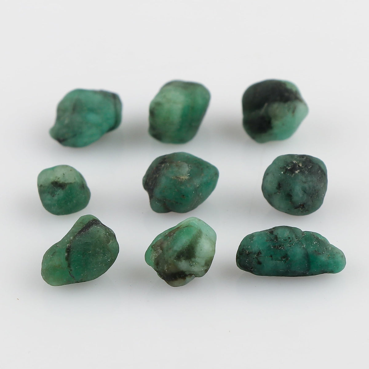 CRYSTALINES (30cts) Natural Emerald Gemstone, DIY Jewelry Making, Reiki & Healing Crystals, Wholesale Rough Stones, Loose Bulk Supplies, May Birthstone, Gem Collection Gifting (8-10pcs)