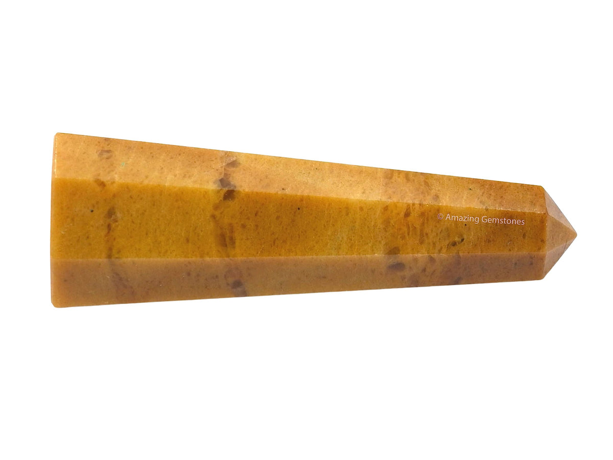 Amazing Gemstone Yellow Jasper Crystal Towers - Natural Healing Crystal Point Obelisk for Reiki Healing and Crystal Grid (3" to 4" INCH)