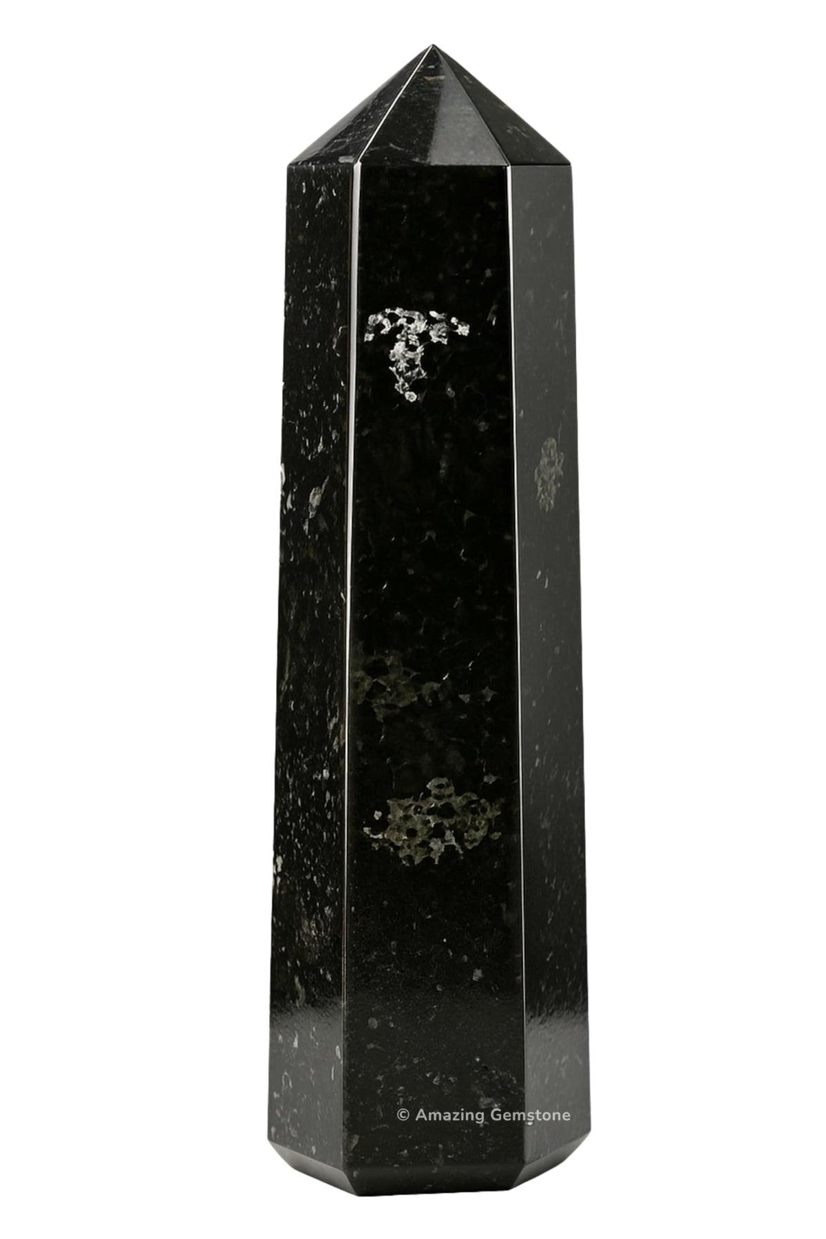 Amazing Gemstone Large Nuummite Crystal Towers ~ Natural Healing Crystal Point Obelisk for Reiki Healing and Crystal Grid (5.5 to 6 INCH)