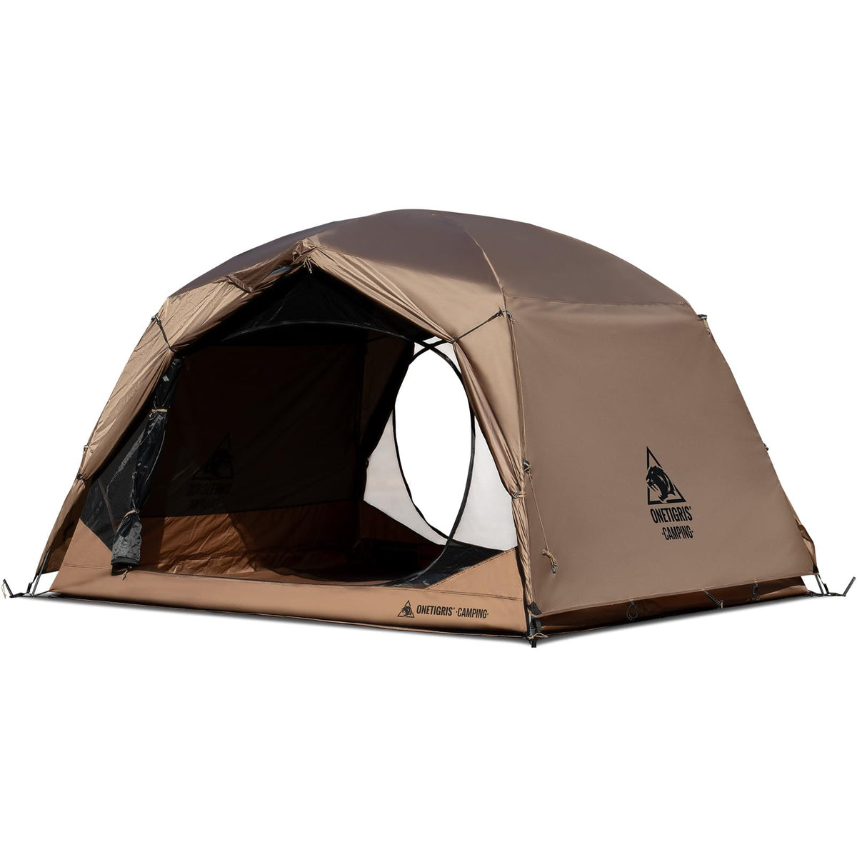 OneTigris JOVIAN 4 Person Camping Tent 3 Season Family Shelter Easy Setup Outdoor Backpacking with 2000mm Outer Rainfly, 5000mm Bottom & Waterproof Floor Mat