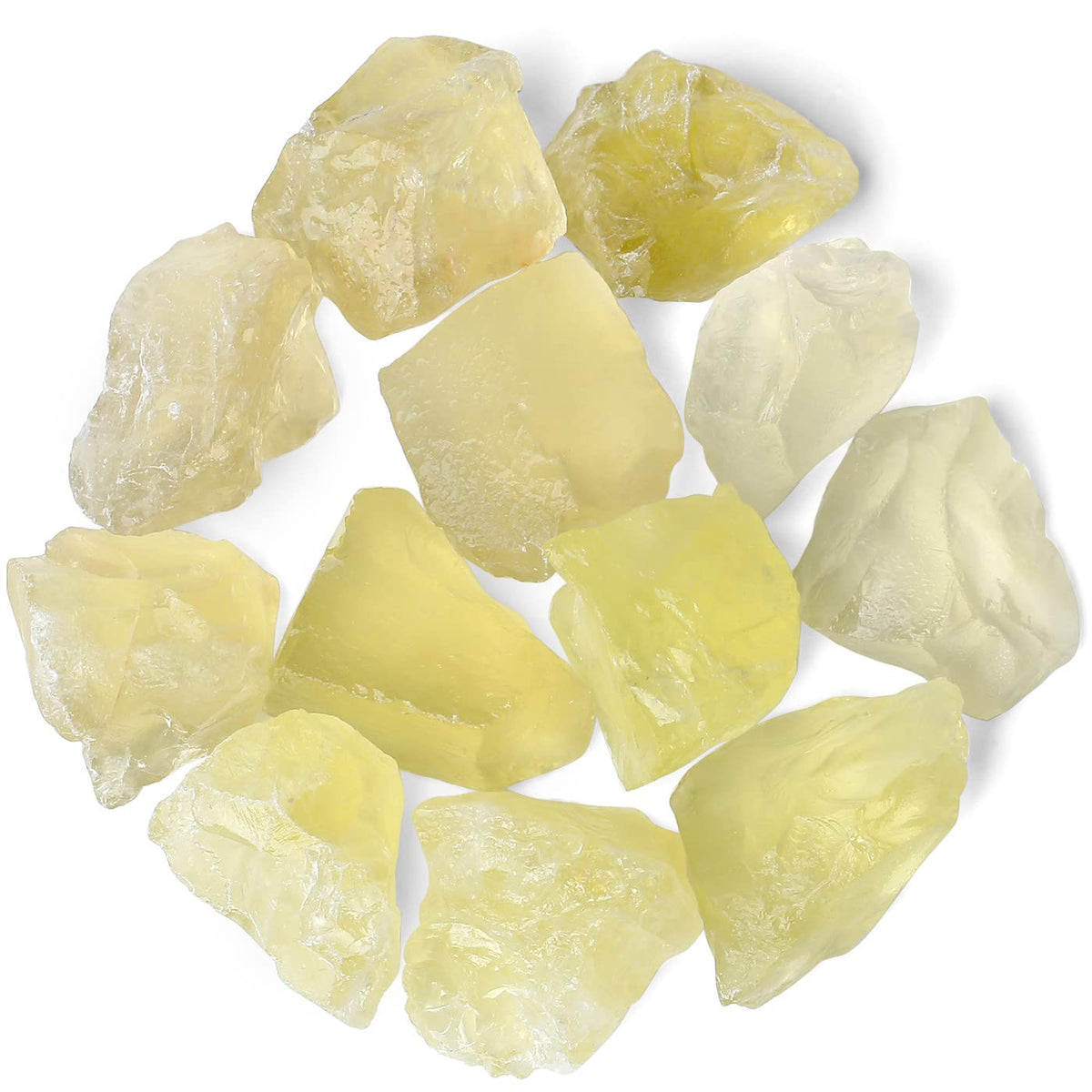 QINJIEJIE Citrine Raw Crystals Natural Rough Stones Bulk Large 0.8-1.2" Rocks Reiki Gemstones Fountain Rocks for Tumbling Cabbing Polishing Wire Wrapping Wicca Decoration 0.45 lbs