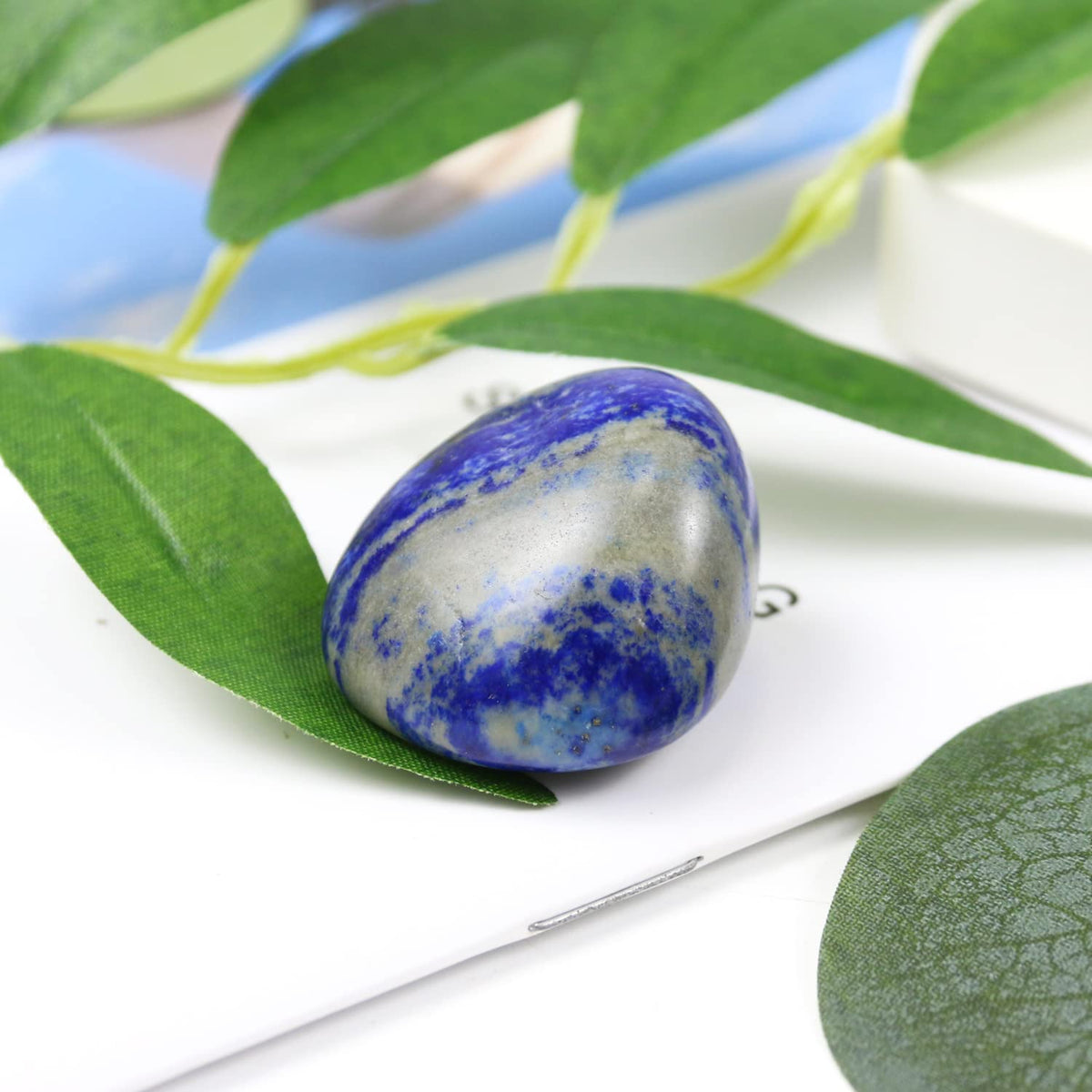 Tumbled Polished Natural Lapis Lazuli Stone, Crystals and Healing Stones Quartz Bulk for Wicca, Reiki, Healing Energy, Chakra Stones, Witchcraft Supplies(10Pcs)