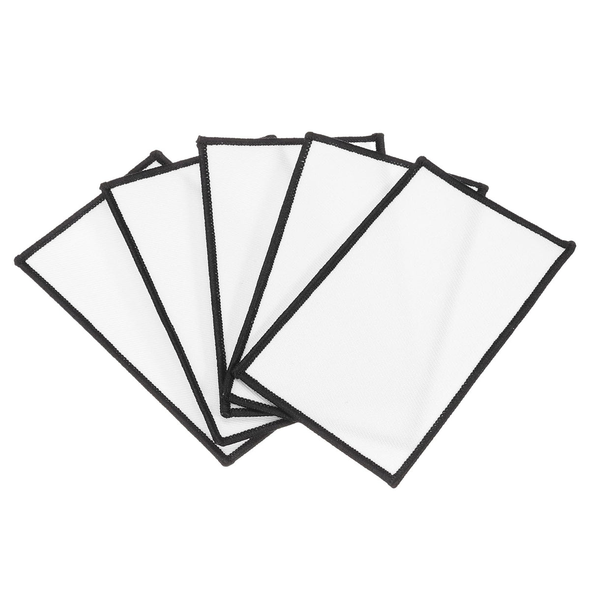 PATIKIL Sublimation Blank Patches Fabric Rectangular Iron-on Repair Blank Patches for Hat Caps Clothes Shoes Bags Backpacks DIY Crafts, 30 Pcs, White, 2.4x4