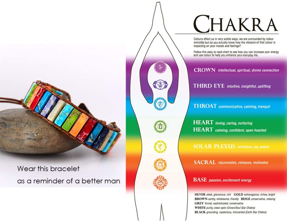 Fashion Gemstone Handmade Jewelry Multicolor Yoga Friendship Boho Leather Rectangle Stone Healing Sunflower Button Wrap Bracelet