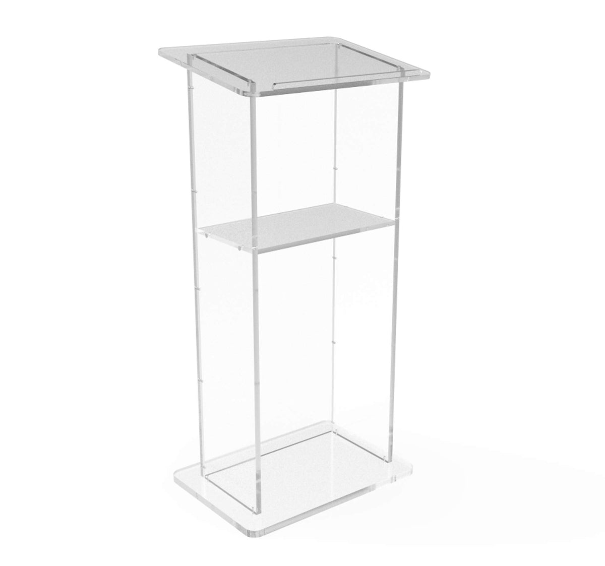 FixtureDisplays® Clear Acrylic Lucite Podium Pulpit Lectern 43" Tall 102703