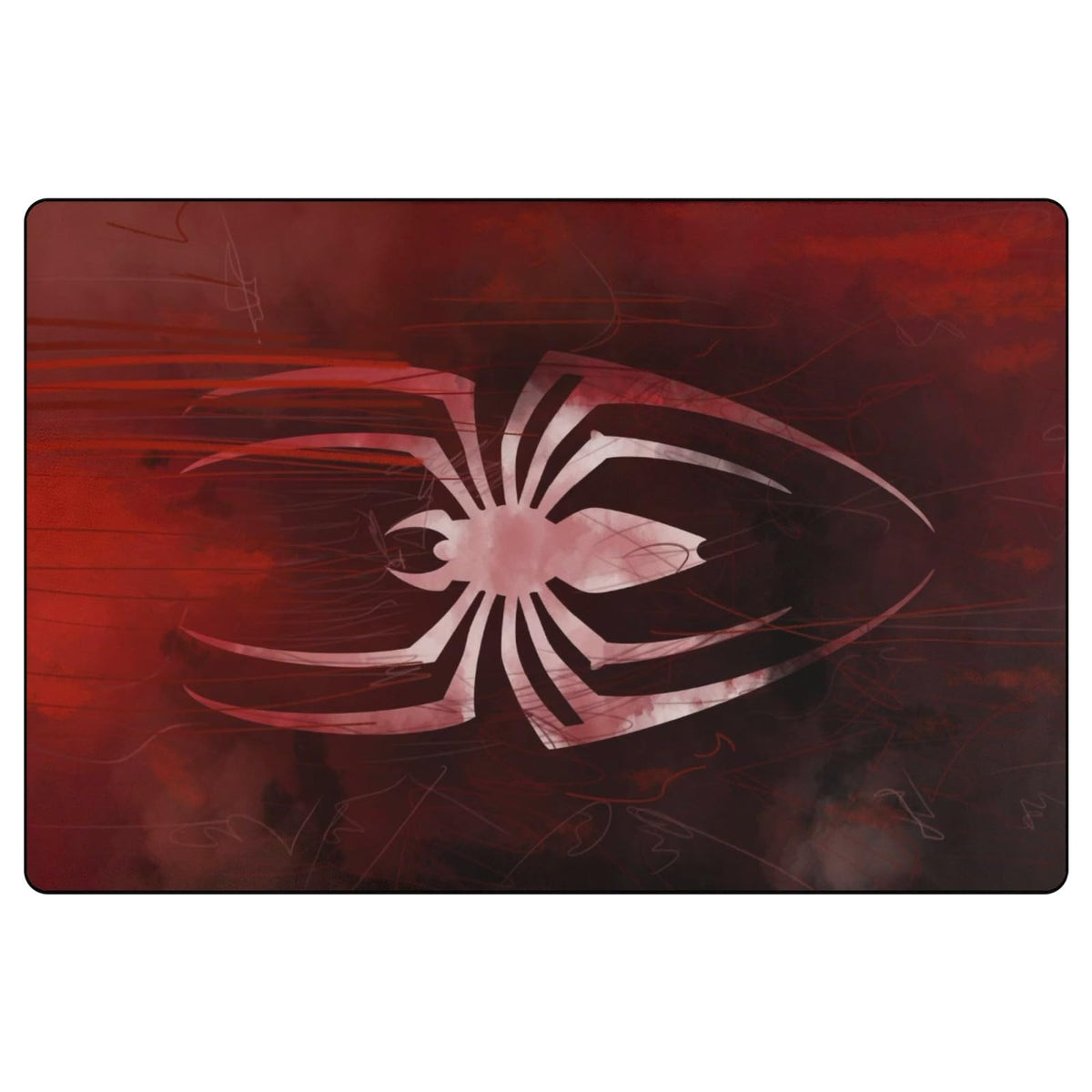 Red Spider Area Rug White Spider Symbol Carpet Modern Graphic Hallway Popular Rug Unique Home Decor Floor Mat for Kids Room Living Room Bedroom Playroom Rugs 2' x 3'