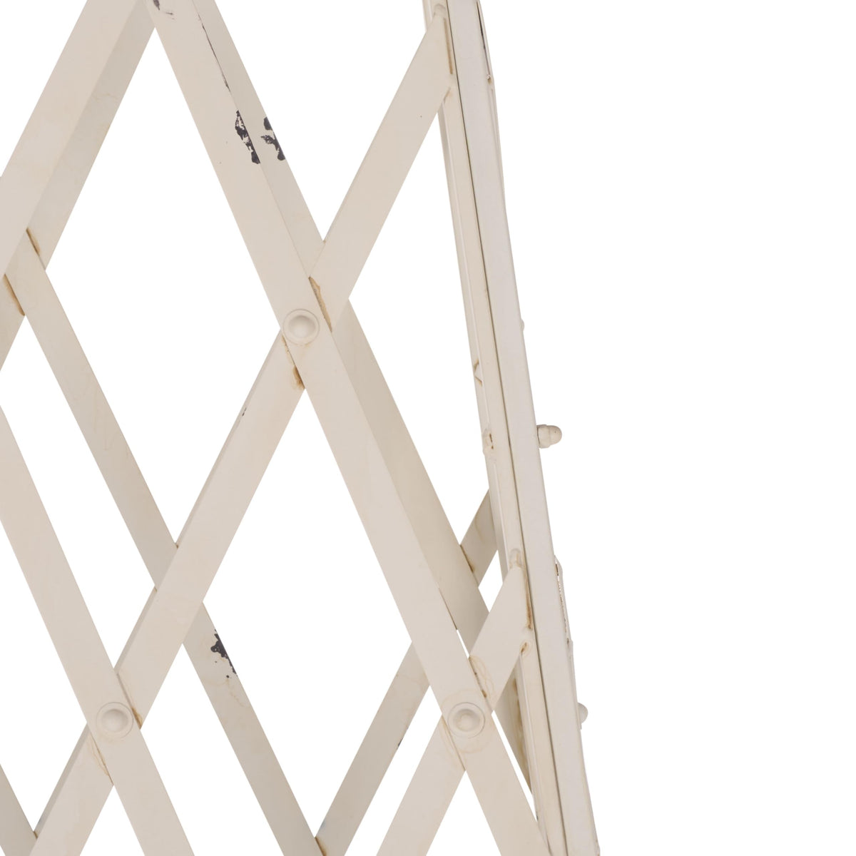 SAFAVIEH Outdoor Patio Furniture Collection - Caledonia Antique White Iron Trellis Planter, Tall Weather-Resistant Garden Box (PAT5048A)