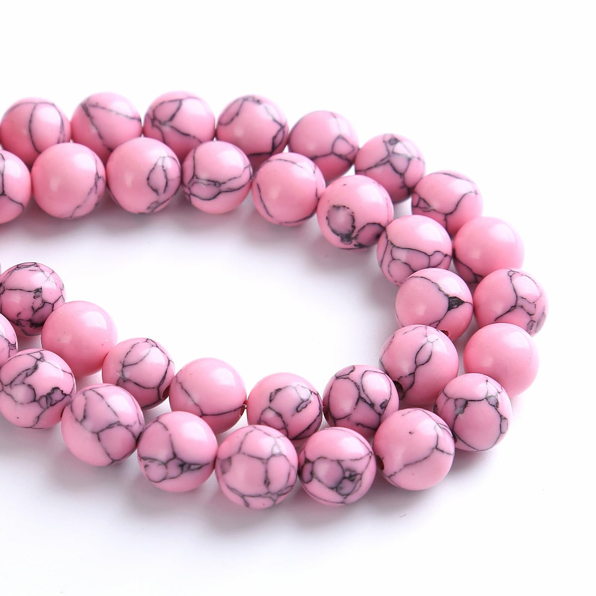 4MM 86PCS Pink Turquoise Spacer Loose Beads for Jewelry Making DIY Bracelet Necklace