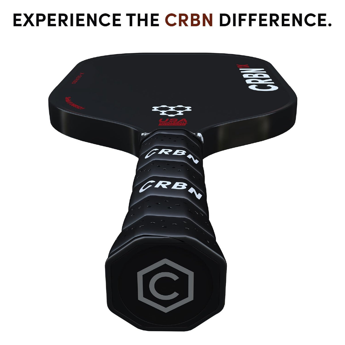 CRBN Pickleball – X Series Power Paddle (2X, 14mm) + Pro Team Tour Paddle Bag with Zip-Off Sling – Carbon Fiber Paddle & Multi-Pocket Gear Bag - Virtual Bundle
