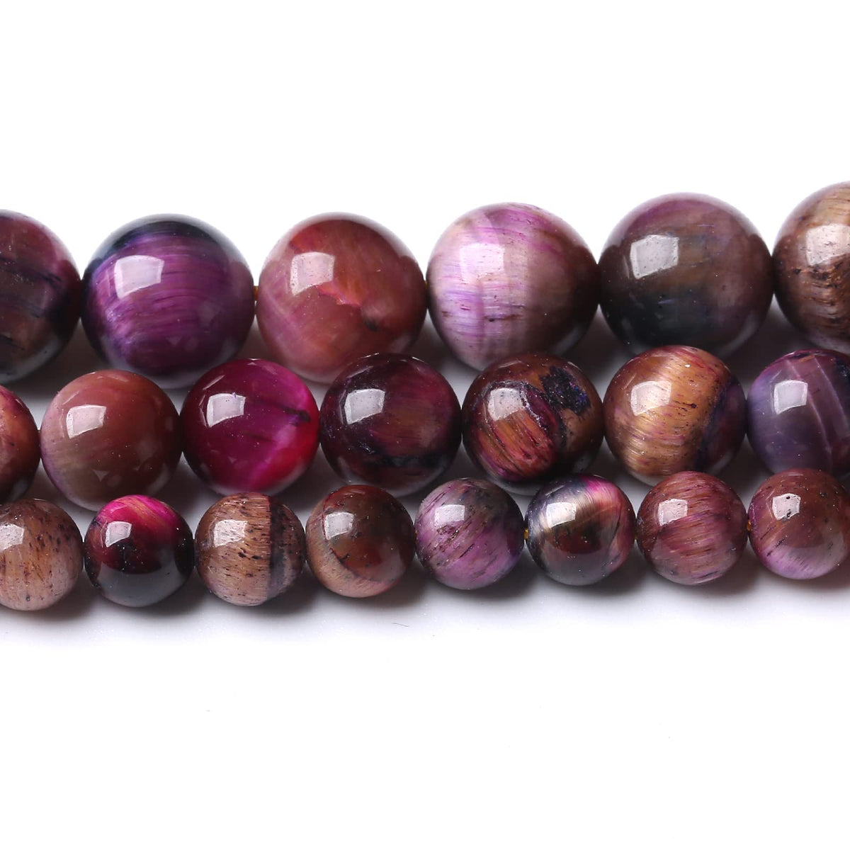 36PCS 10MM AAA Galaxy Tiger Eye Stone Beads Natural Gemstone Bead Crystal Healing Energy Jewelry Making DIY 15 inches