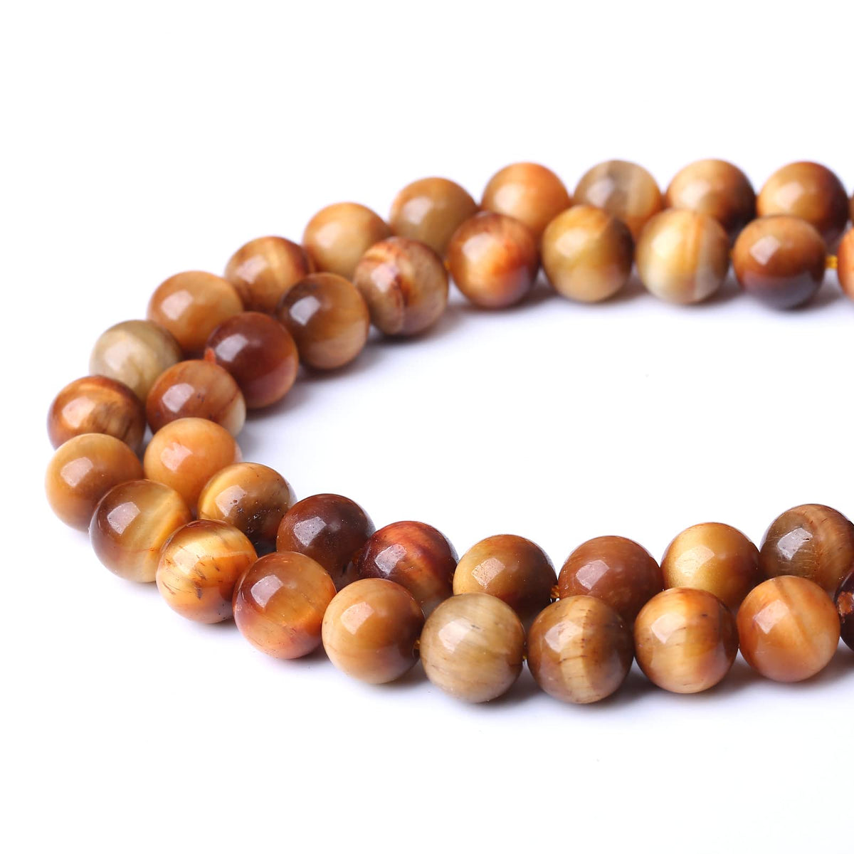 90PCS 4MM Warm Sun Colors Tiger Eye Stone Beads Natural Gemstone Bead Crystal Healing Energy Jewelry Making DIY 18 inches