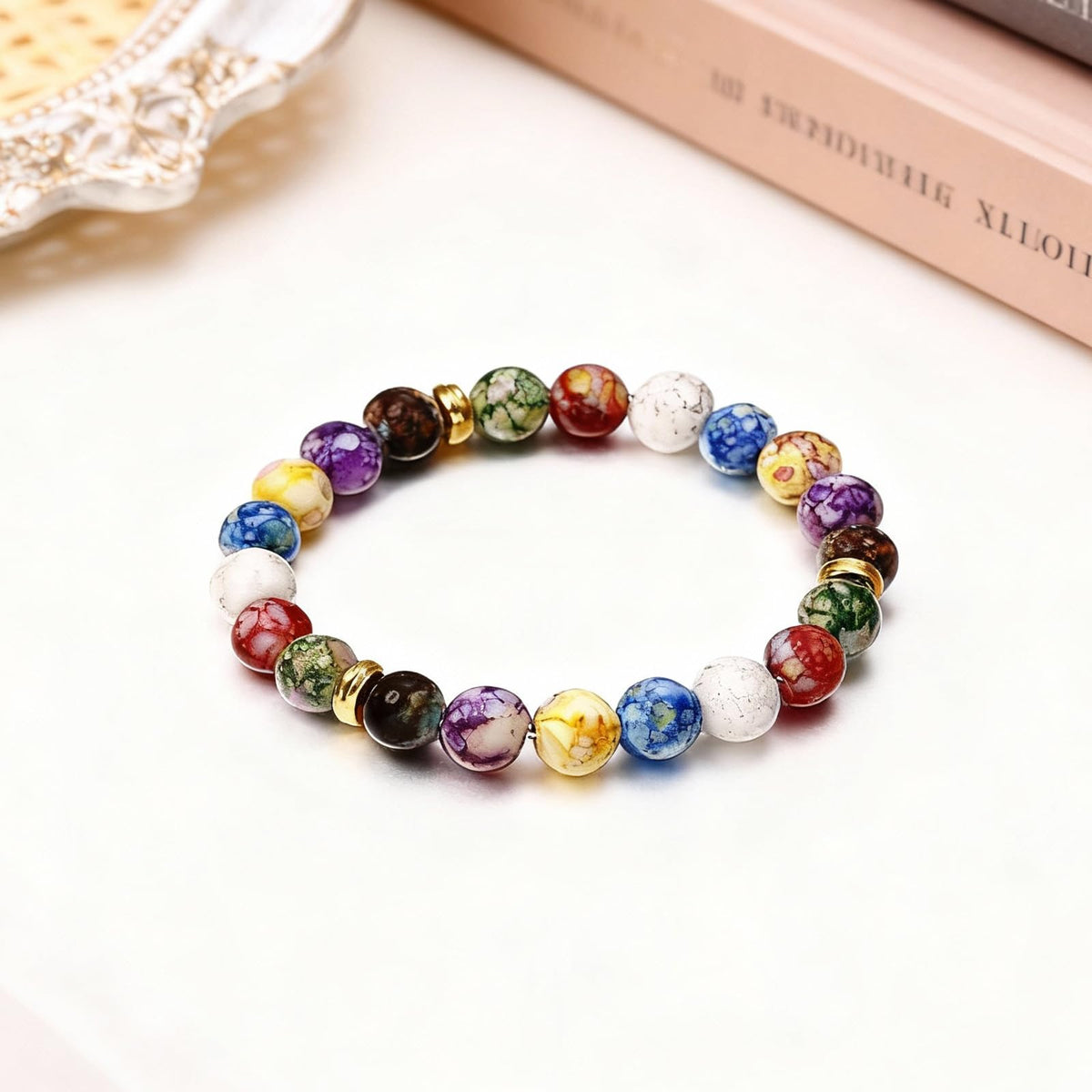 YANCHUN Chakra Money Bracelets Wealth for Women Healing Stone Bracelet Beaded Bracelet Yoga Balance Energy Essential Oil Anxiety Relief Jewelry Gifts