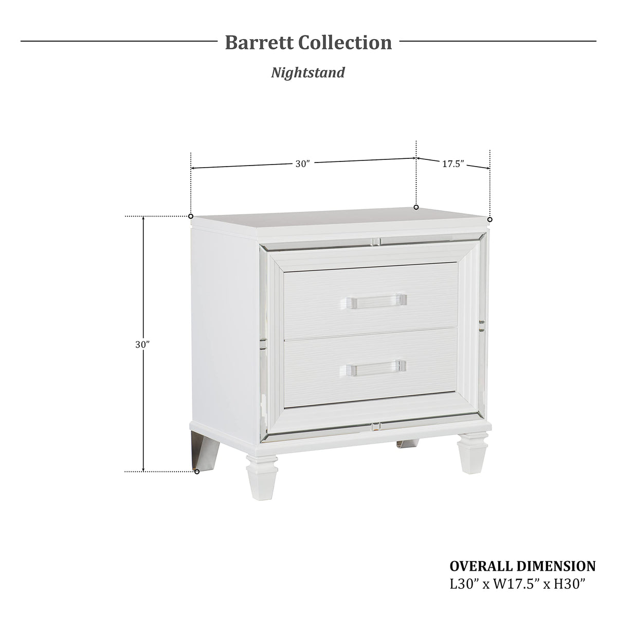 Lexicon Barrett Nightstand, White