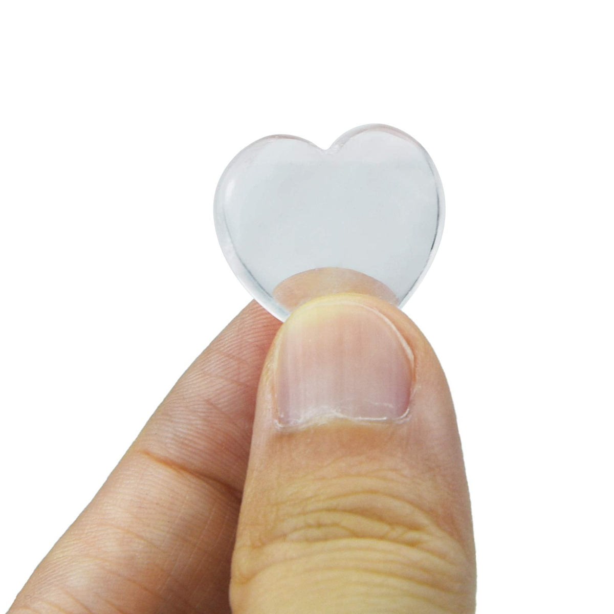 Marrywindix 15 Packs 0.8 Inch Healing Crystal Natural White Crystal Heart Love Carved Palm Worry Stone Chakra Reiki Balancing