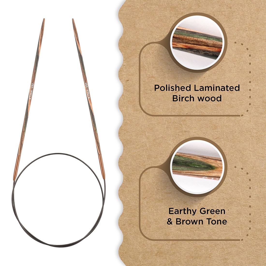 Knitter’s Pride Terra Fixed Circular Needles 16"" (40cm) – US Size 2 (2.75mm)