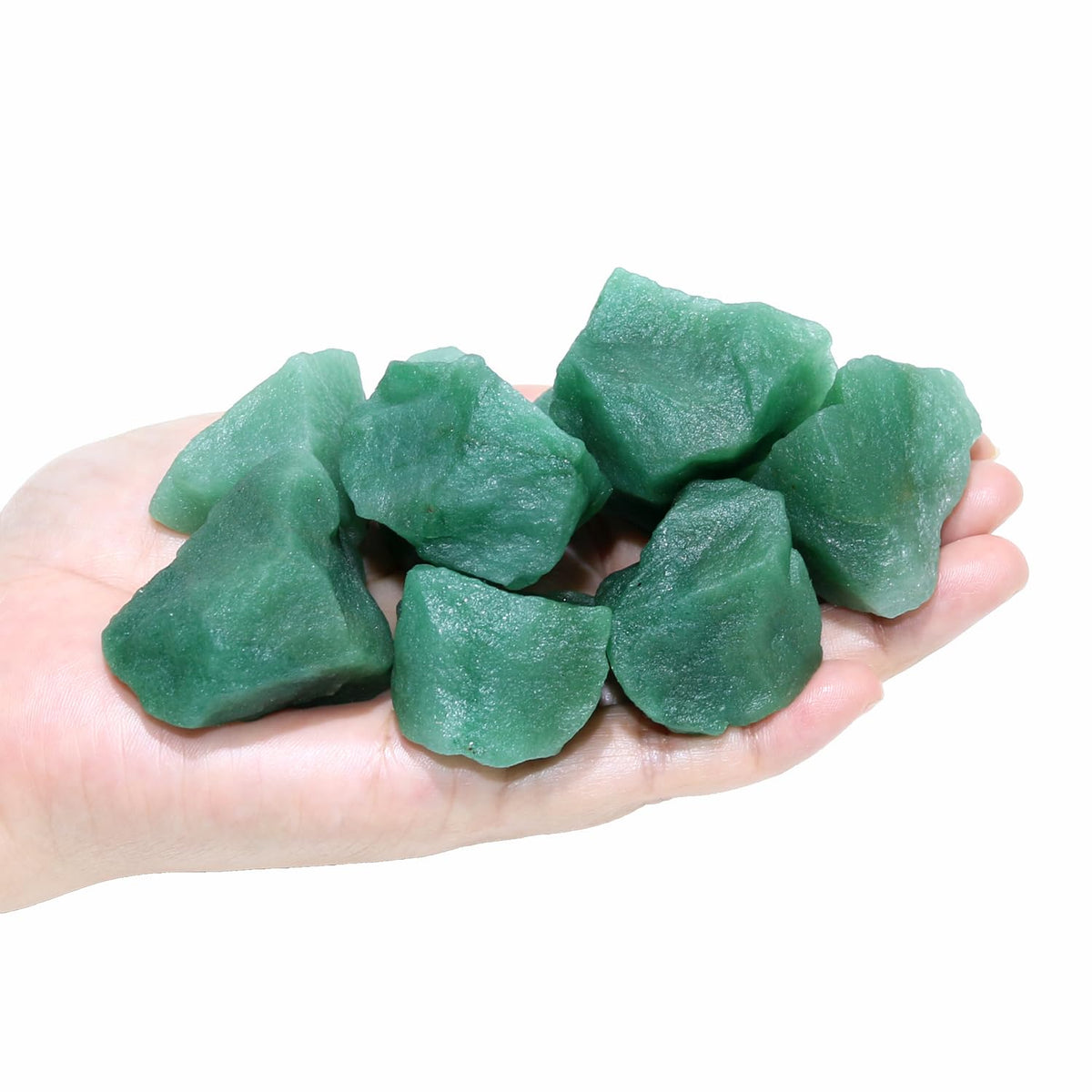 Nvzi Green Aventurine Crystals, Bulk Crystals, Crystals and Healing Stones, Rocks for Tumbling, Amathesis Crystal, Raw Crystals Bulk, Calcite Crystal for Decoration, Wicca, Reiki, Chakra(1LB)