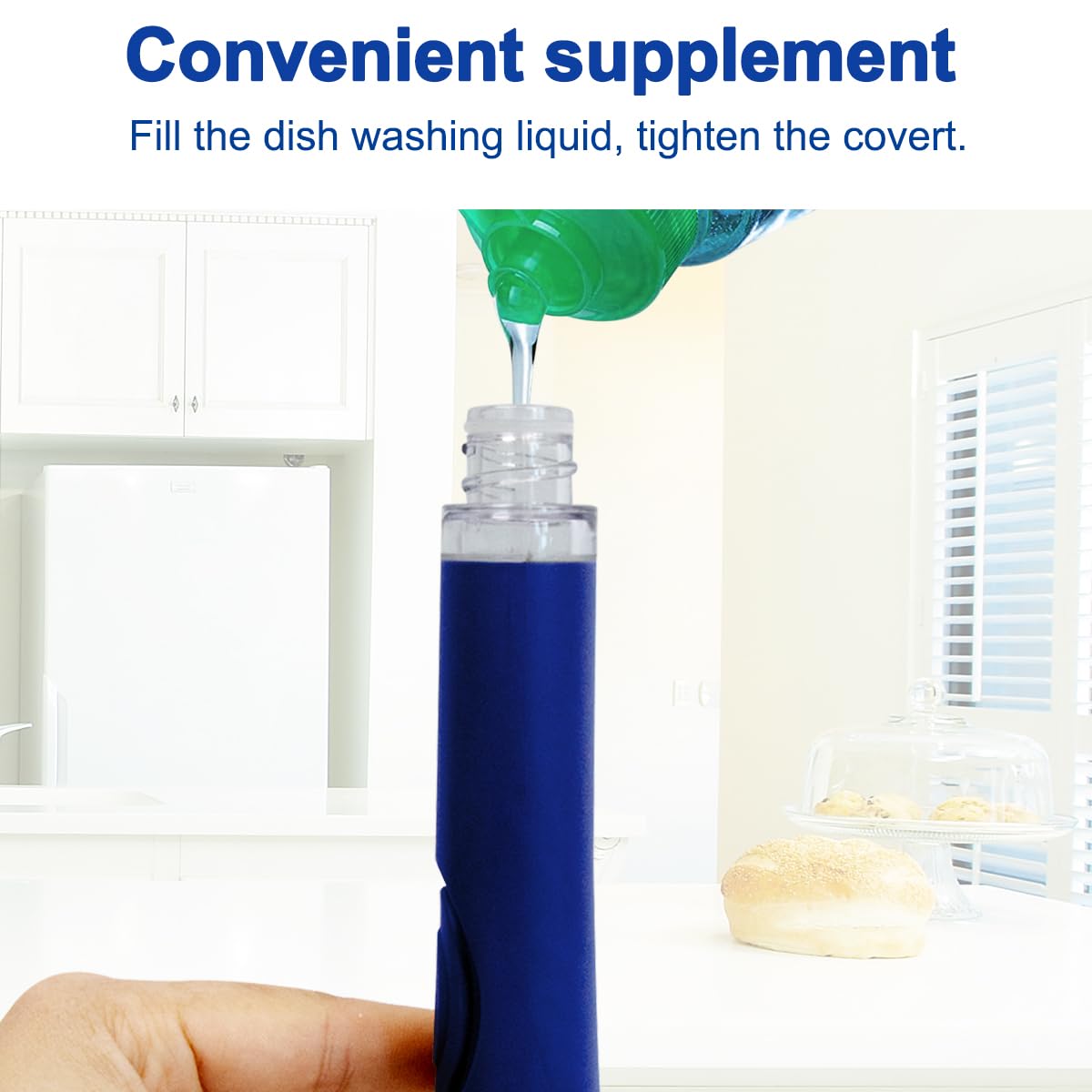 CELOX Dish Brush with Soap Dispenser, Scrub Brush for Kitchen Cleaning