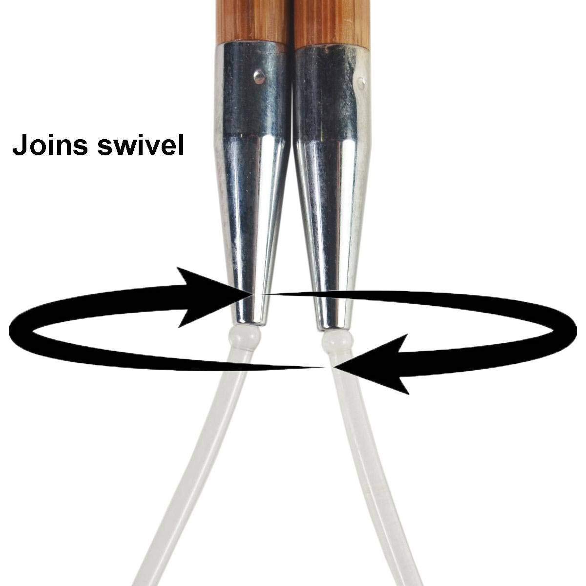ChiaoGoo Bamboo Patina 9 inch (23cm) Circular Knitting Needles US Size 9 (5.5mm) 2009-9 with Stitch Holder