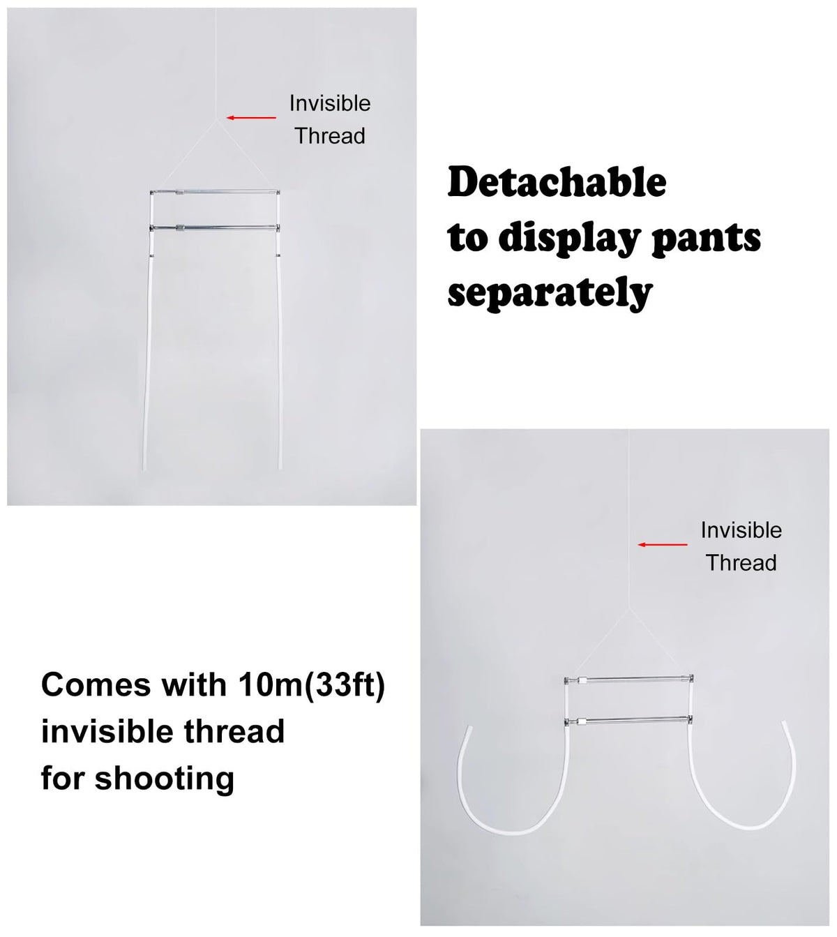 Flexible Clothing Mannequin Display, Female Outfit Hangers for Shops, Detachable Portable Clothes Rack, Full Body Mannequin Dress Form Torso