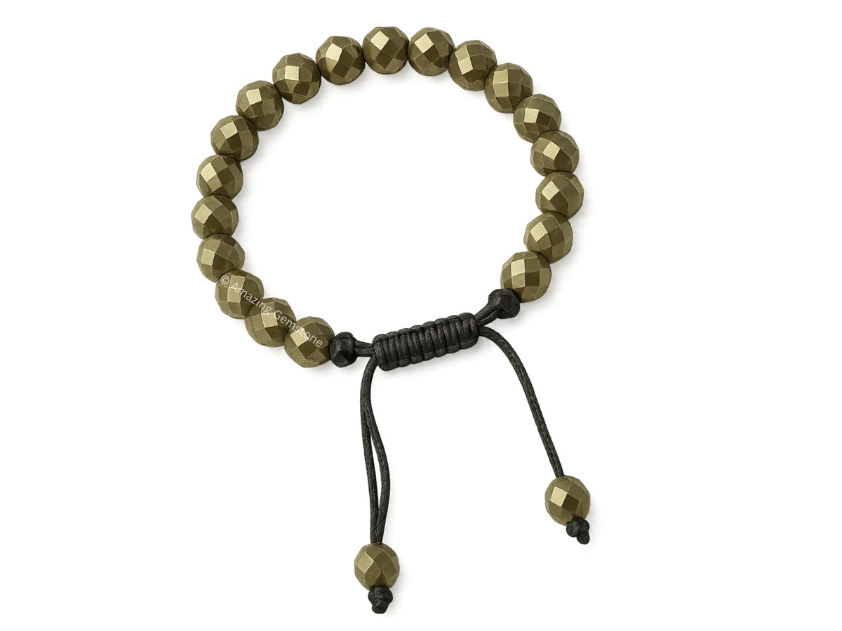 Amazing Gemstone Pyrite Bracelet for Women - Chakra Mens Bracelet Protection Crystals and Healing Stones - Blessing Bracelet Spiritual Meditation Gift Christmas Stocking