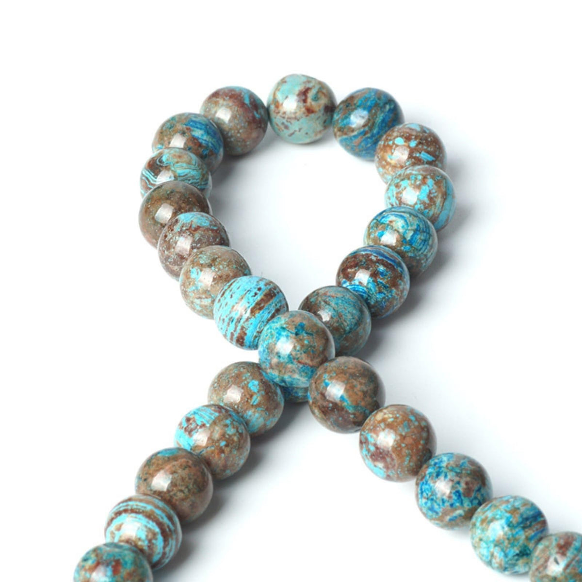 100Pcs Natural Stone 8mm Blue Pattern Agate Round Loose Gemstone Energy Healing Beads Hole Size 1mm DIY Smooth Beads for Bracelet Necklace Earrings Jewelry Making