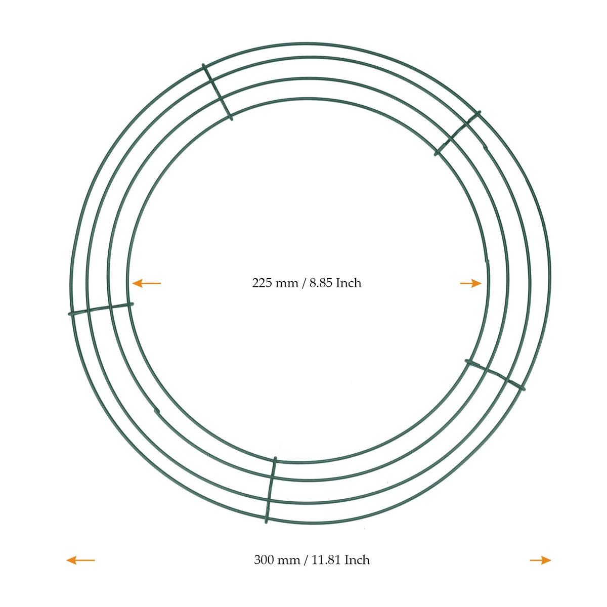 MUKCHAP 20pcs 12 Inch Wire Wreath Frame, Green Wire Wreath Frames Rings, Round Metal Wreath Form for DIY Crafts, Weddings