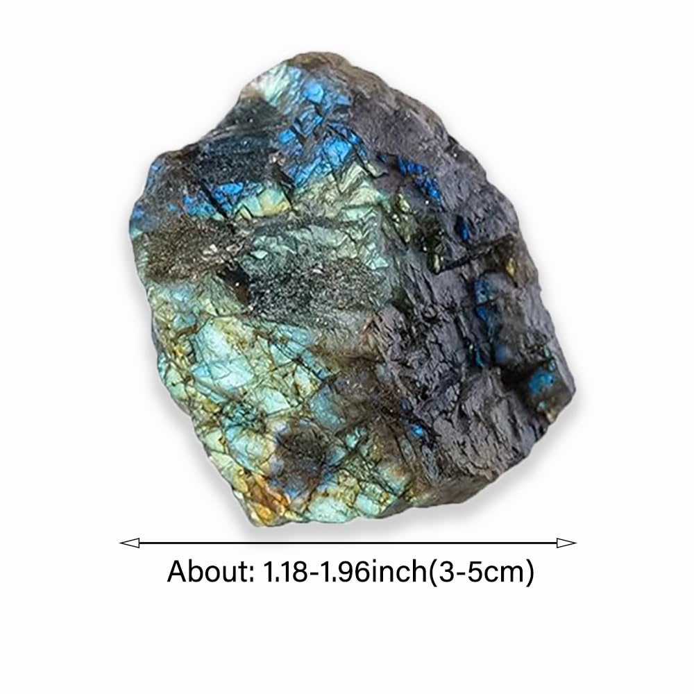 2PCS Natural Raw Stone Healing Crystals Bulk Healing Gemstones for Reiki Tumbling Fountain Rocks Meditation Garden Home Decor (Labradorite)