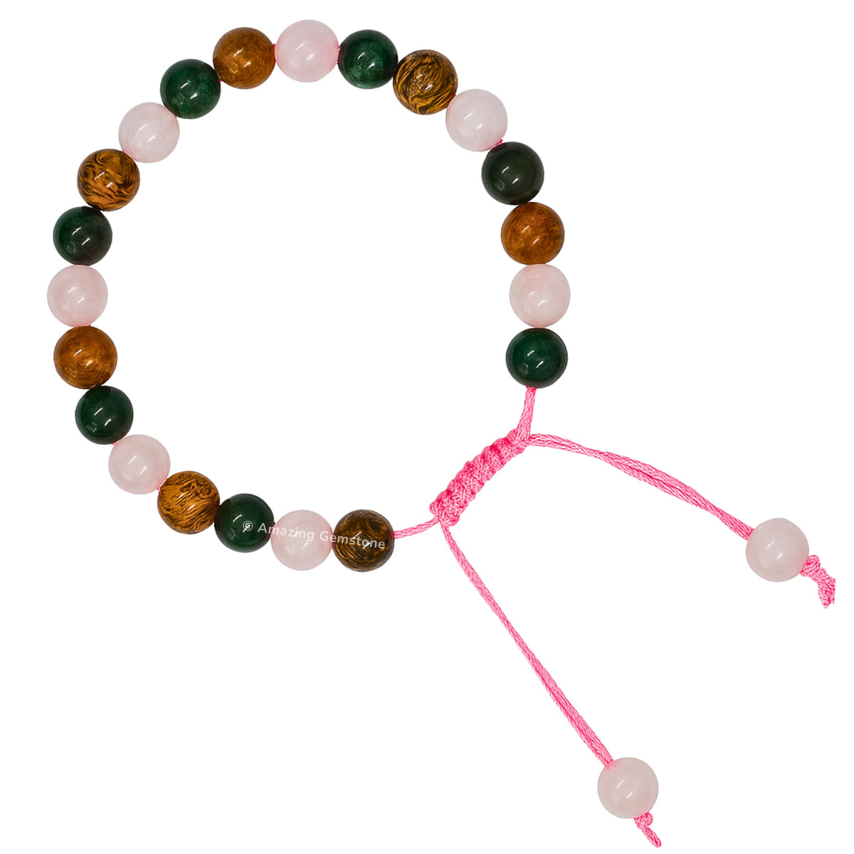 Amazing Gemstone Period Bracelets for Women - Bloodstone Mariyam Jasper Rose Quartz Bracelet Set for Healing Calming Anxiety Stress Relief Gifts (Adjustable) (Pleasant Period/Menstrual Support)