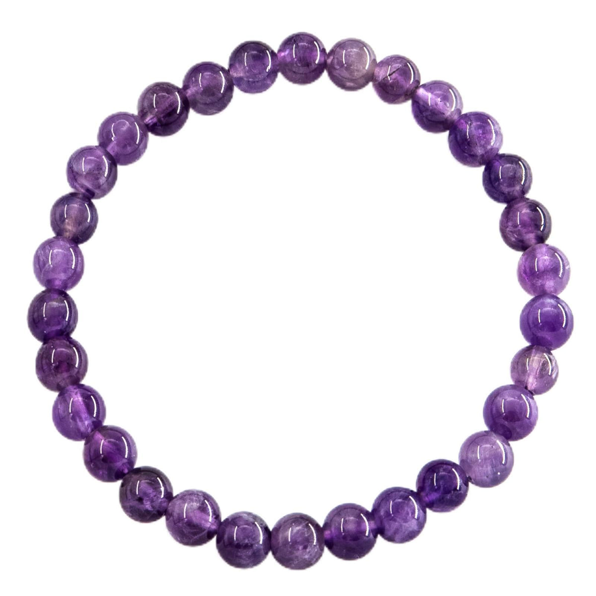 8mm Natural Amethyst Beaded Bracelet, Healing Crystal Stretch Bracelet for Women Men remium Amethyst Gemstone Bracelet, Calming Energy Stone Jewelry for Daily Wear